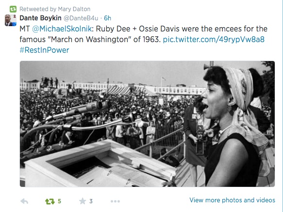 Ruby Dee at March on DC